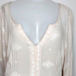 Anthropologie Embroidered Maxi Dress L